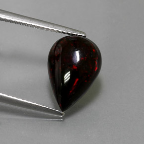 2.18캐럿 천연 멀티컬러 블랙 오팔, 배 모양, 13.2×9.1 mm, 불투명체