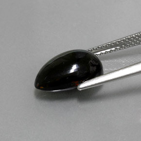 2.10캐럿 천연 멀티컬러 블랙 오팔, 배 모양, 11.8×8.1 mm, 불투명체