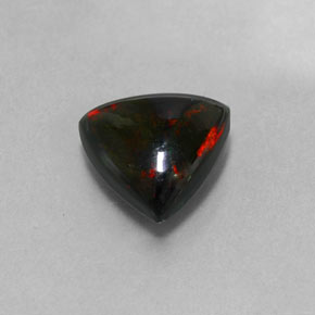 1.88캐럿 천연 멀티컬러 블랙 오팔, 트릴리언, 10.3×9.9 mm, 불투명체