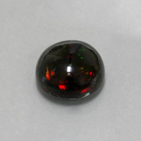 2.80캐럿 천연 멀티컬러 블랙 오팔, 라운드 컷, 11.02 mm, 불투명체