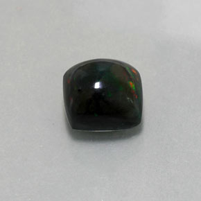 2.40캐럿 천연 멀티컬러 블랙 오팔, 스퀘어, 8.8×8.2 mm, 불투명체