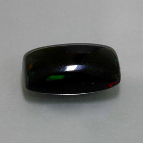 2.31캐럿 천연 멀티컬러 블랙 오팔, 바게트, 12.7×7.5 mm, 불투명체