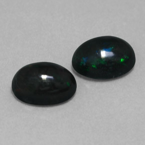캐럿 천연 멀티컬러 블랙 오팔 보석, 타원형 컷, 7.1×5 mm, 불투명체