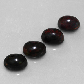 캐럿 천연 멀티컬러 블랙 오팔 보석, 타원형 컷, 8.1×6.1 mm, 불투명체