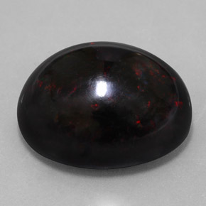 20.04캐럿 천연 멀티컬러 블랙 오팔, 타원형 컷, 21.6×17.8 mm, 불투명체