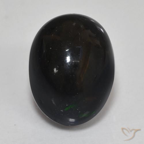 1.46ct 자연스러운 다색 블랙 오팔, 타원형, 불투명체