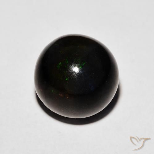 5.66ct 자연스러운 다색 블랙 오팔, 구 / 공, 불투명체