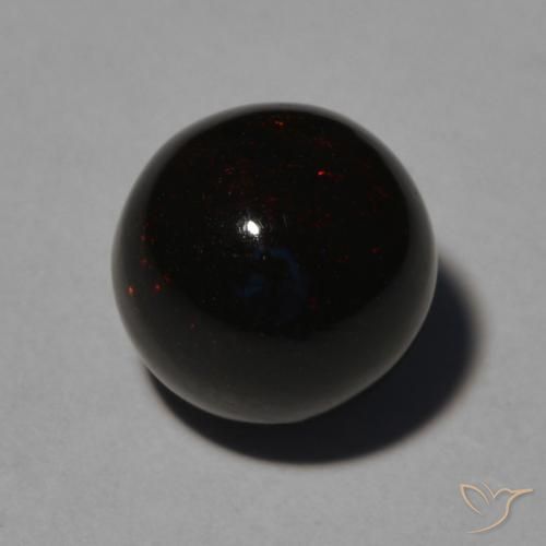 2.50ct 자연스러운 다색 블랙 오팔, 구 / 공, 불투명체