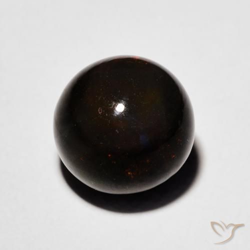 2.00캐럿 천연 다색 블랙 오팔, 구 / 공, 불투명체