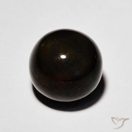 2.00캐럿 천연 다색 블랙 오팔, 구 / 공, 불투명체