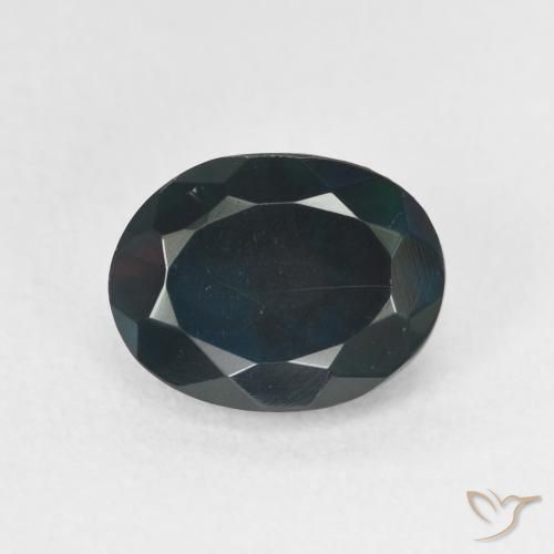 1.38ct 자연스러운 다색 블랙 오팔, 타원형, 투명한