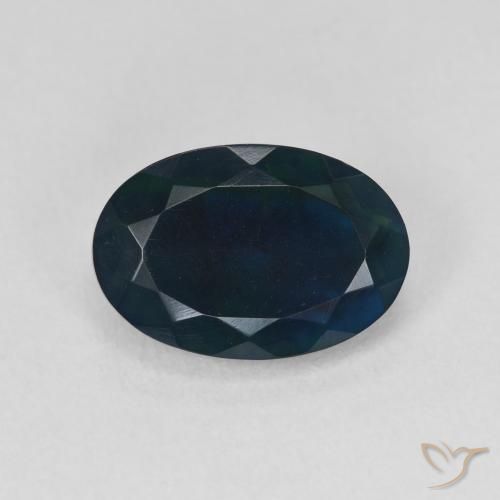 2.04ct 자연스러운 다색 블랙 오팔, 타원형, 투명한