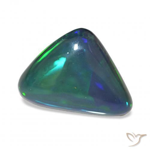 6.92캐럿 천연 다색 블랙 오팔, 일조, 불투명체