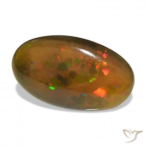 12.20캐럿 천연 다색 블랙 오팔, 타원형, 불투명체