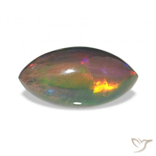 3.55ct 다색 블랙 오팔, 보석, 불투명체