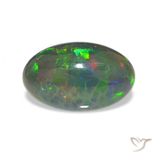 2.64ct 다색 블랙 오팔, 타원형, 불투명체