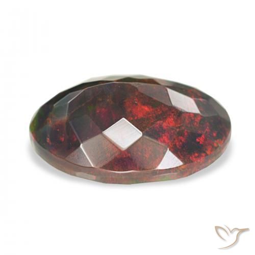 2.66캐럿 천연 다색 블랙 오팔, 타원형, 불투명체