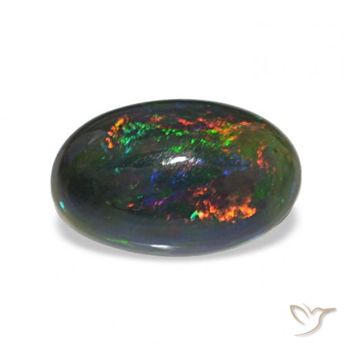 2.13ct 다색 블랙 오팔, 타원형, 불투명체