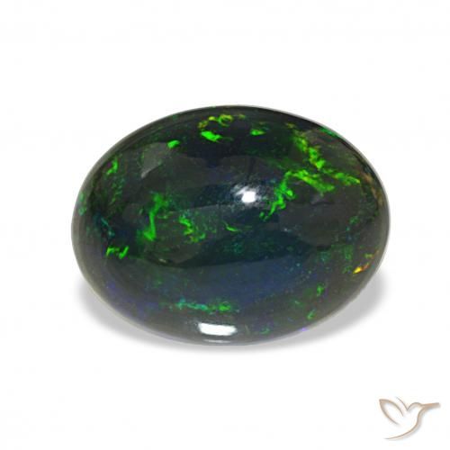 2.61ct 다색 블랙 오팔 보석, 타원형, 불투명체