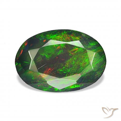 1.48ct 다색 블랙 오팔, 타원형, 불투명체