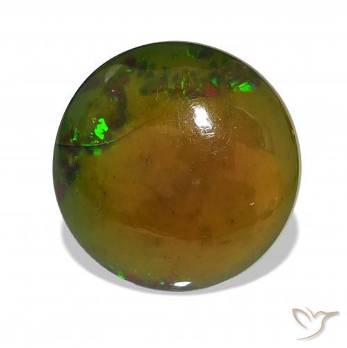 8.57캐럿 천연 다색 블랙 오팔, 둥근, 불투명체