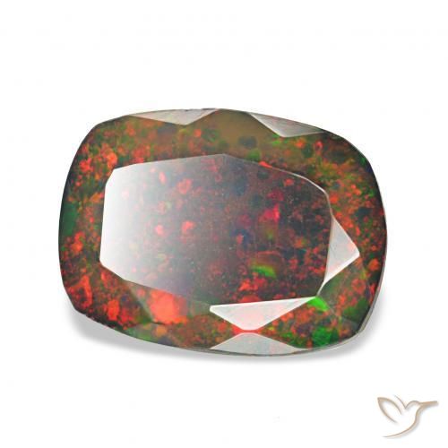 0.90캐럿 천연 다색 블랙 오팔, 방석, 불투명체