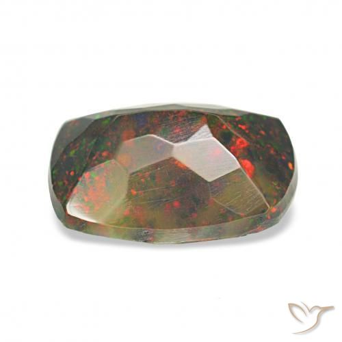 0.90캐럿 천연 다색 블랙 오팔, 방석, 불투명체