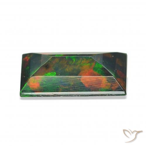 1.30캐럿 천연 다색 블랙 오팔, 바게트, 불투명체