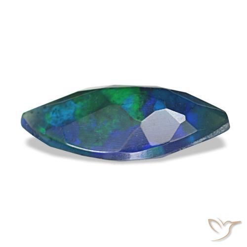 0.96캐럿 천연 멀티컬러 블랙 오팔, 마퀴즈, 12.2×5.8 mm, 불투명체