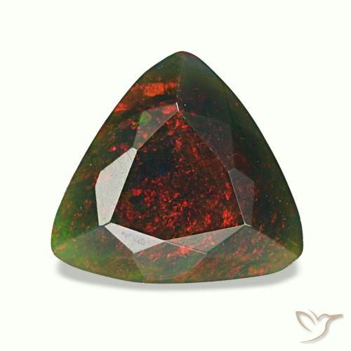 1.27ct 멀티컬러 블랙 오팔, 트릴리언, 불투명체