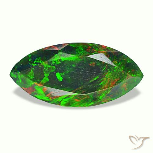 1.98ct 멀티컬러 블랙 오팔, 마퀴즈, 불투명체