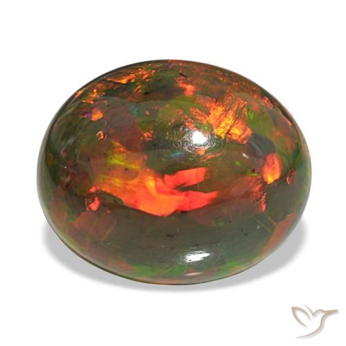10.13ct 멀티컬러 블랙 오팔, 오벌, 불투명체