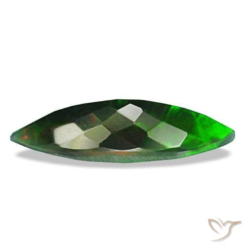 2.27캐럿 천연 멀티컬러 블랙 오팔, 마퀴즈, 19.3×6.5 mm, 불투명체