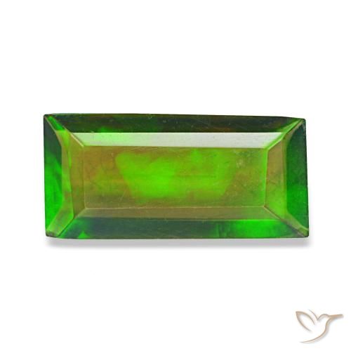 1.33ct 멀티컬러 블랙 오팔, 바게트, 투명한
