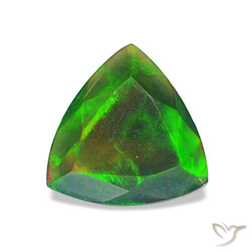 0.54ct 멀티컬러 블랙 오팔, 트릴리언, 투명한