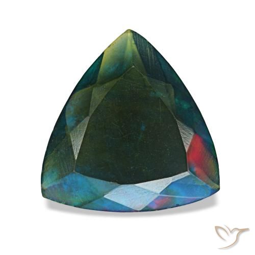 1.56ct 멀티컬러 블랙 오팔, 트릴리언, 투명한