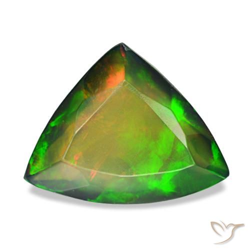 2.87ct 멀티컬러 블랙 오팔, 트릴리언, 투명한