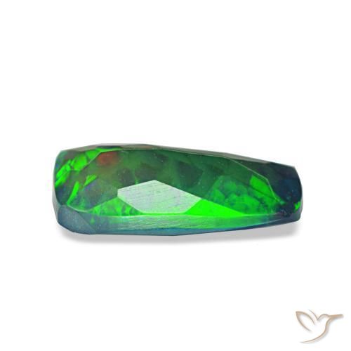 0.93캐럿 천연 멀티컬러 블랙 오팔, 쿠션 컷, 9.9×5.6 mm, 투명한