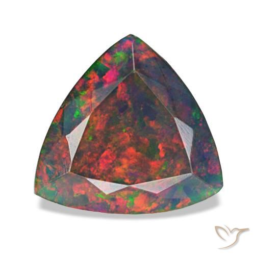 2.72ct 멀티컬러 블랙 오팔, 트릴리언, 불투명체