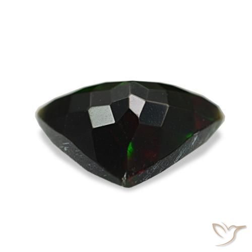 1.28캐럿 천연 멀티컬러 블랙 오팔, 트릴리언, 10.3×9.5 mm, 불투명체