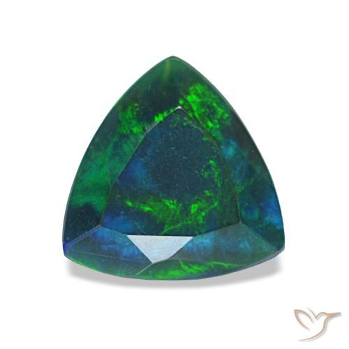 0.68ct 멀티컬러 블랙 오팔, 트릴리언, 불투명체