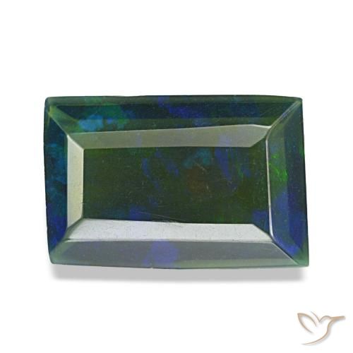 1.49ct 멀티컬러 블랙 오팔, 바게트, 투명한