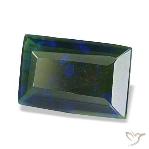 1.49캐럿 천연 멀티컬러 블랙 오팔, 바게트, 10.3×6.8 mm, 투명한