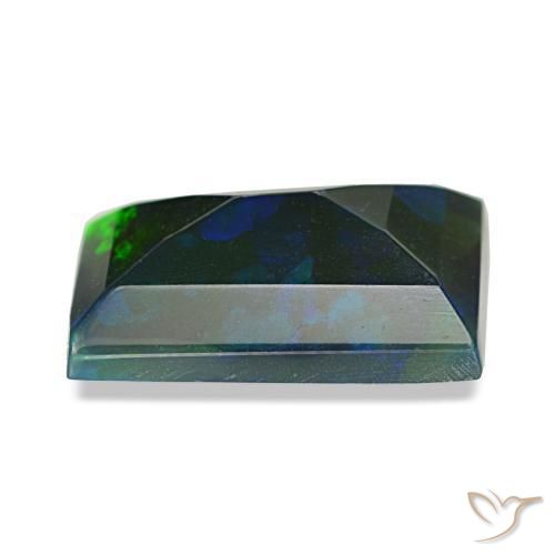 1.49캐럿 천연 멀티컬러 블랙 오팔, 바게트, 10.3×6.8 mm, 투명한