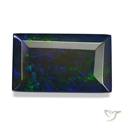 4.75ct 멀티컬러 블랙 오팔, 바게트, 투명한