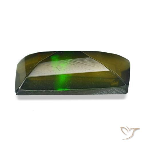 2.13캐럿 천연 멀티컬러 블랙 오팔, 쿠션 컷, 12.7×6.6 mm, 투명한