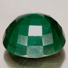 90.45캐럿 천연 딥 그린 블러드스톤, 타원형 컷, 29.7×26.9 mm, 불투명체