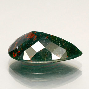 9.31캐럿 천연 더럽혀진 녹색 혈석, 배 모양, 불투명체