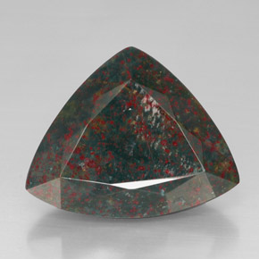 31.69캐럿 천연 더럽혀진 녹색 혈석, 일조, 불투명체