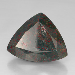 31.69캐럿 천연 더럽혀진 녹색 혈석, 일조, 불투명체